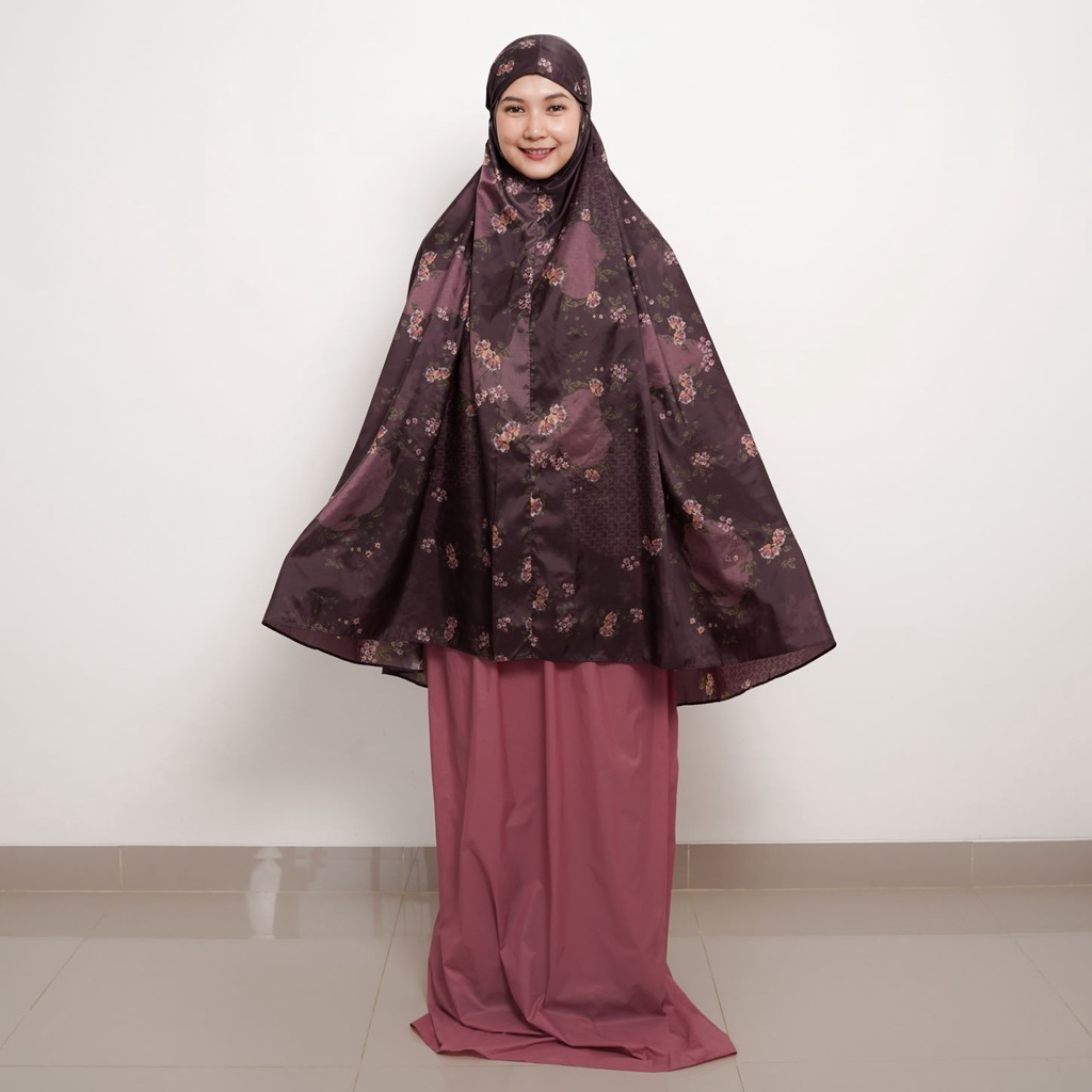 ALIF MUKENA MINI MOTIF PARASUT PREMIUM KOREA TRAVEL - LILY IN CHATEAU ROSE ( MKN-201 )