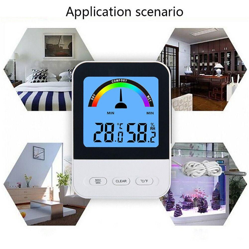 Top Termometer Digital Ruangan Weather Station Pengukur Kelembaban Elektronik Termometer Digital Ruangan