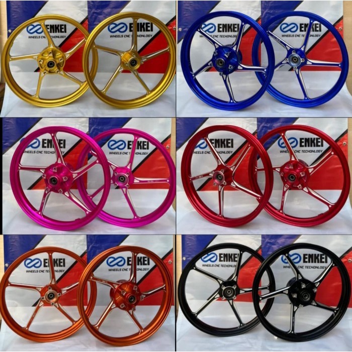 Velg Bintang Merk Enkei 511 Ukuran 160/160 Ring 17 Set Motor Jupiter Z