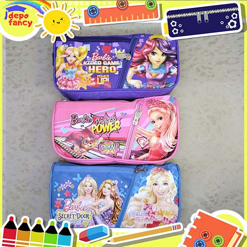

Kotak Pensil Kain 2 Resleting BB096 Barbie / Pencil Case / Tempat Pensil / Tepak Pensil / Boks Pensil / Box Pen