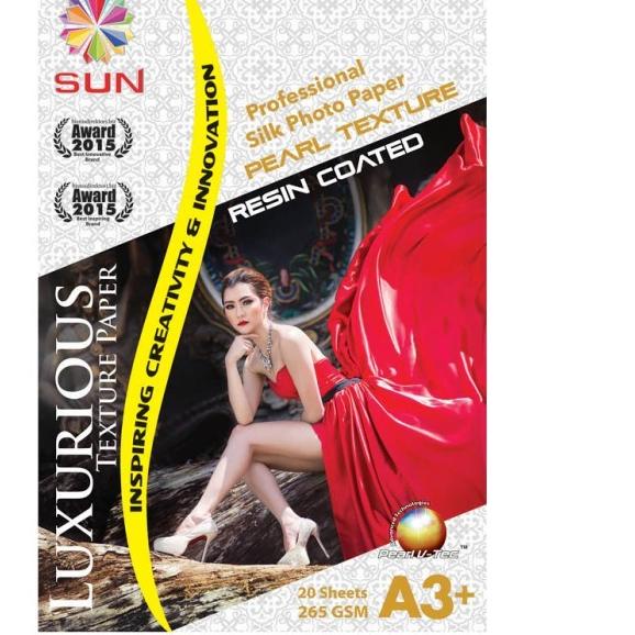

Kertas Foto SUN Professional Silk Photo Paper 265 PEARL Texture A3+