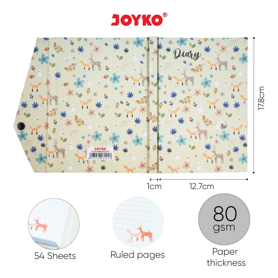 Buku Diary | Buku Tulis Catatan Joyko D-1813WA-KC31 Winter Animal