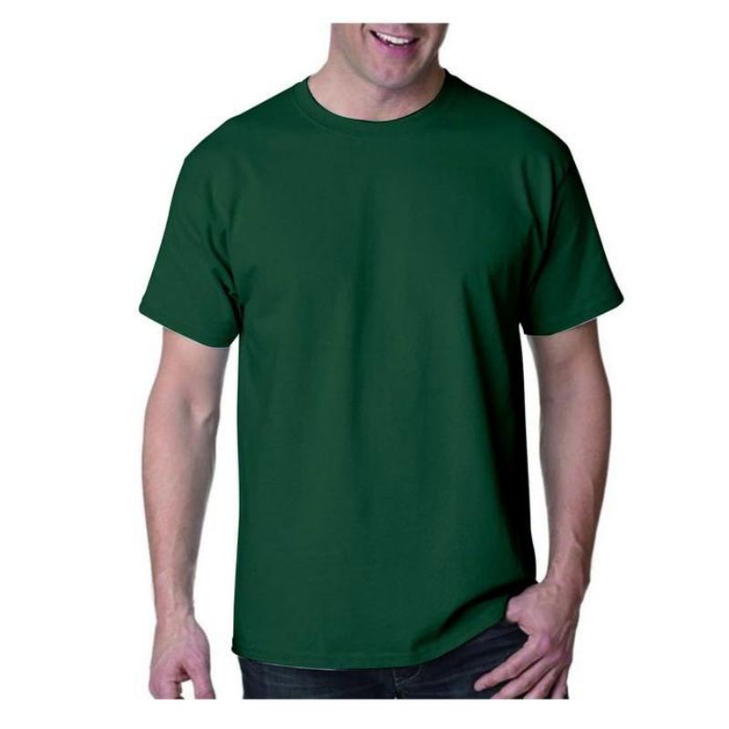 KAOS DISTRO HIJAU BOTOL POLOS MURAH