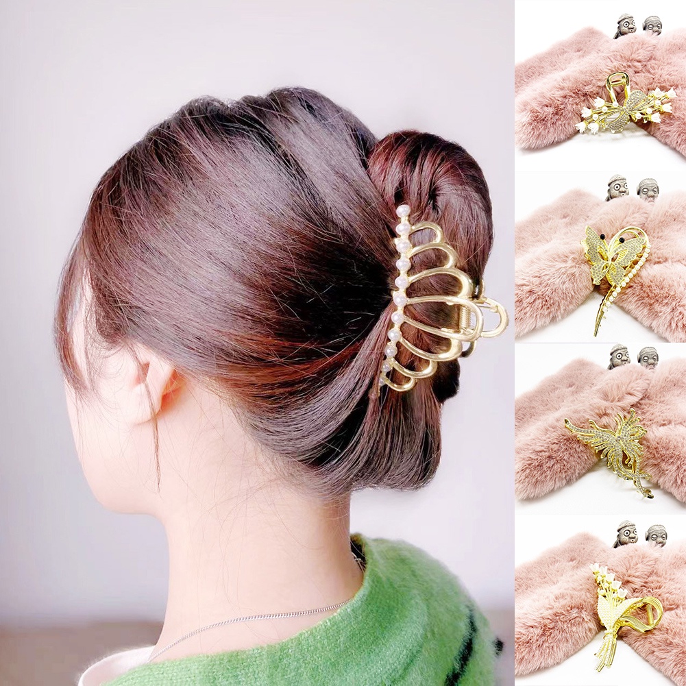 Jepit Rambut Model Butterfly Catch Queen Shark Bahan Alloy Untuk Wanita