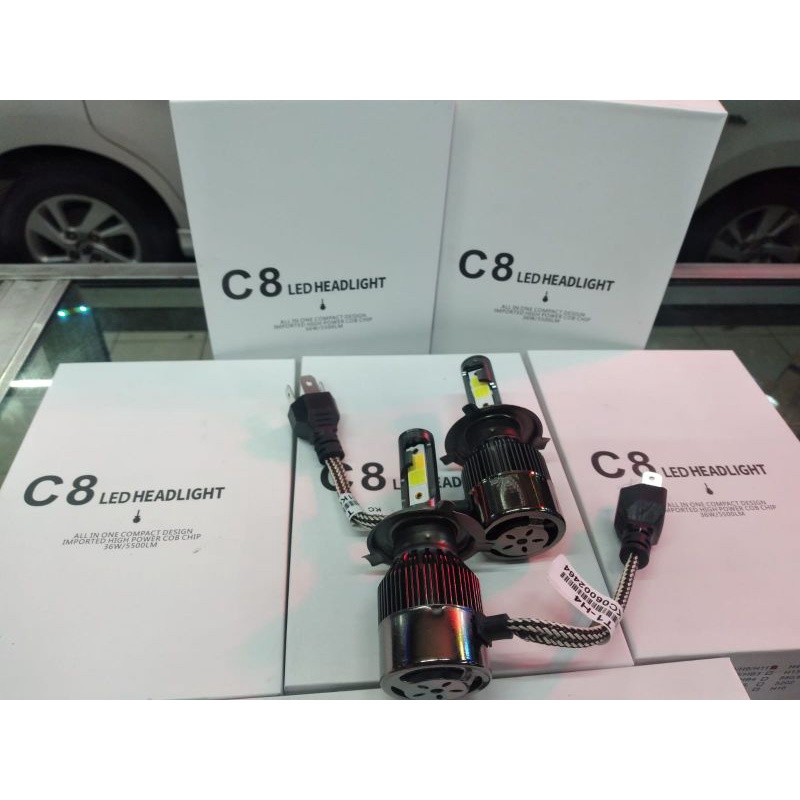 Lampu Led headlamp foglamp Led C8 h4 & h11 3warna 12v harga 1pasang (kanan kiri)