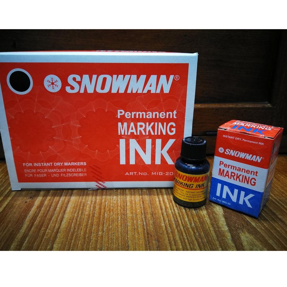 

NEW PRODUCT 9538 [LUSIN] REFILL TINTA SPIDOL PERMANEN SNOWMAN / ISI SPIDOL PERMANENT MIC れ