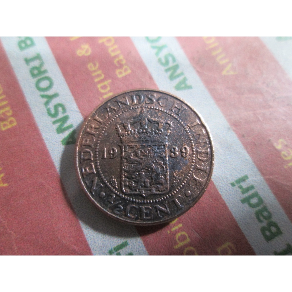 koin benggol nederlandsch indie 0.5 cent 1939 iklan m115