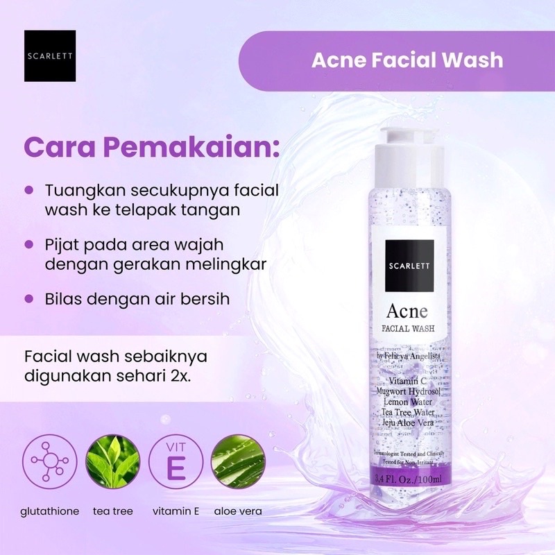 Scarlett Whitening Acne Facial Wash