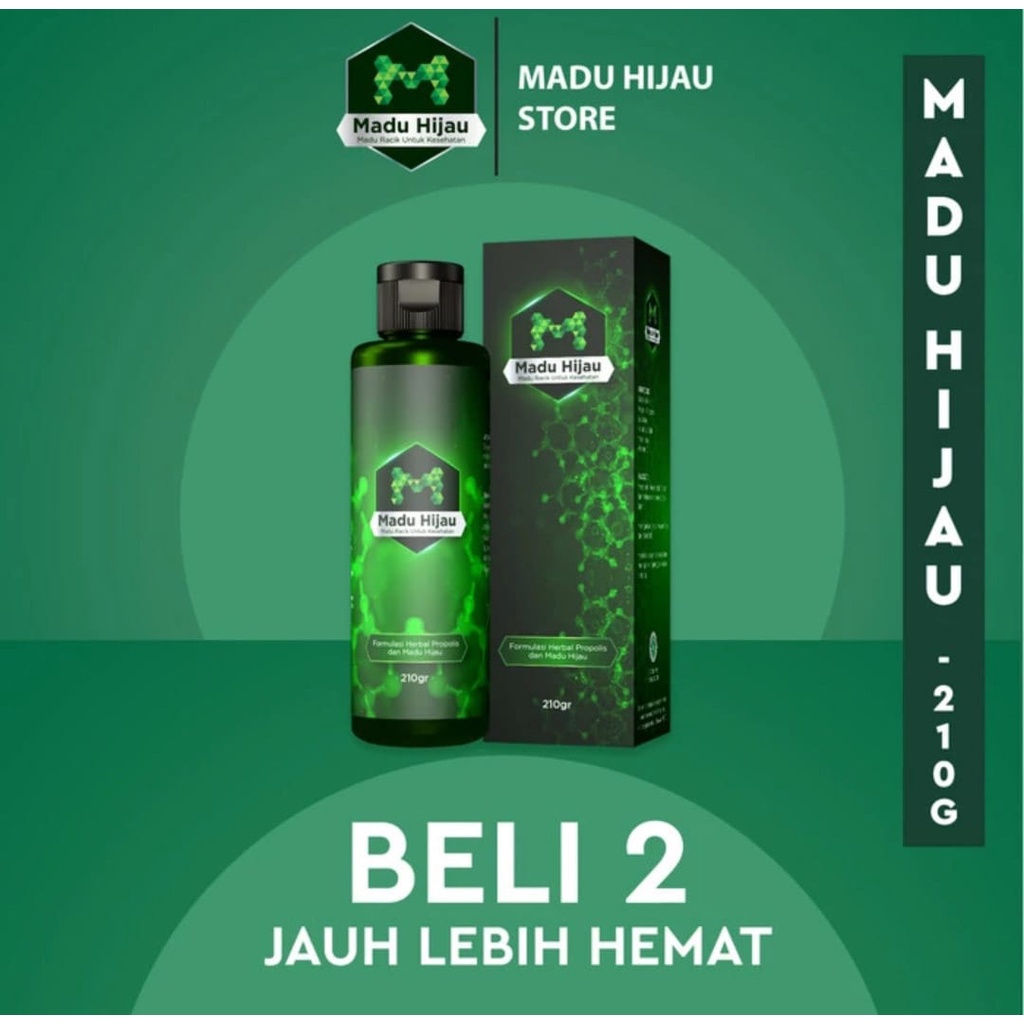 

beli 2 lebih hemat Madu Hijau ORIGINAL Herbal Asam Lambung Maag Kronis Gerd yang asli berlogo M Bisa COD