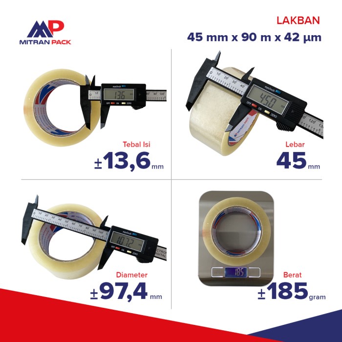 

YEN (GJ) Lakban Bening / Coklat 45 mm x 90 meter / 100 yard ekonomis