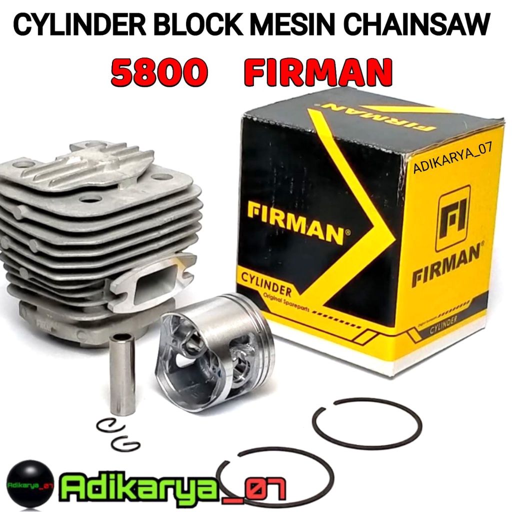 Cylinder Block ASSY Blok Boringan KOMPLIT Mesin Chainsaw Sinso Mini Tipe 5800 FIRMAN