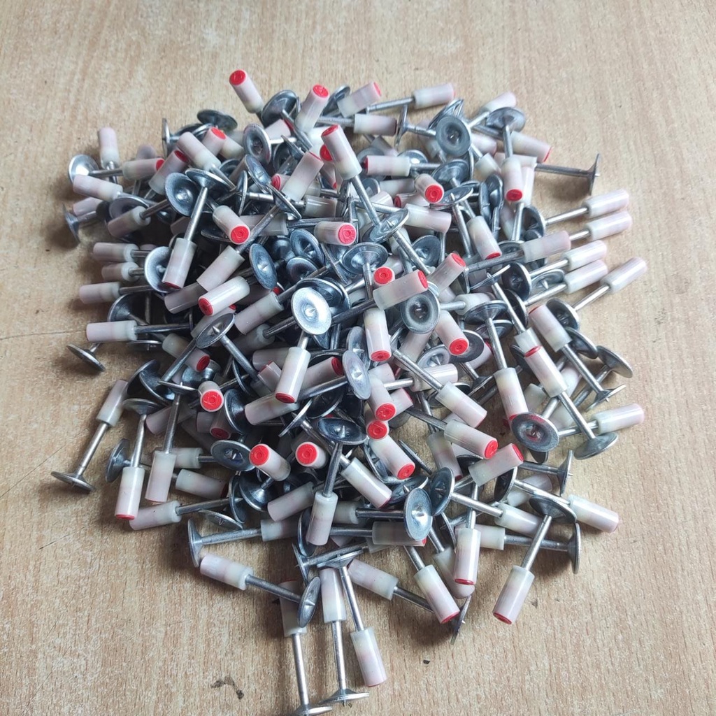 Paku Beton Stampset Paku Washer ring bulat 100 pcs Paku Refil Ramset Boset