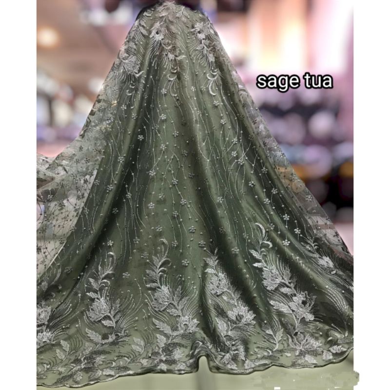 NEW Kain Tile Akar Mutiara Premium - Bahan Kain Tile Tulle Tille Akar Mutiara Mewah Premium, Kain Me