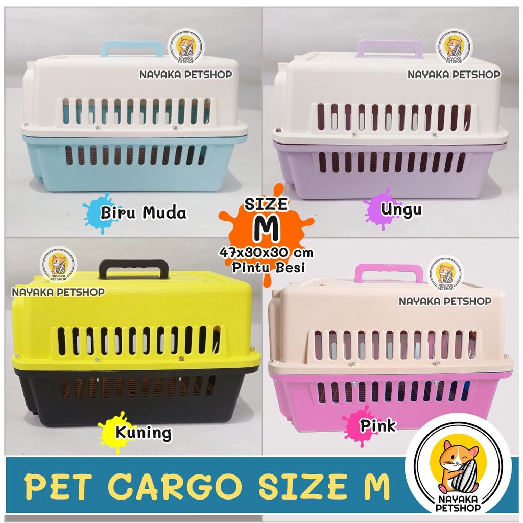 Size M Pintu Besi Pet Cargo Kucing Murah Pet Carrier Travel Kandila Musang