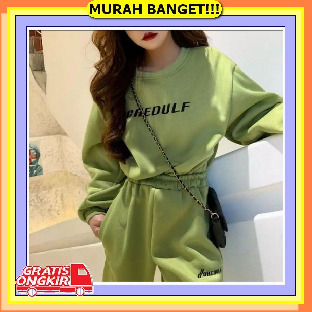 Ramdan Collection A043 | Milly One Set Matt Crinkle Airflow Setelan Wanita Kekinian Tunik + Celana I