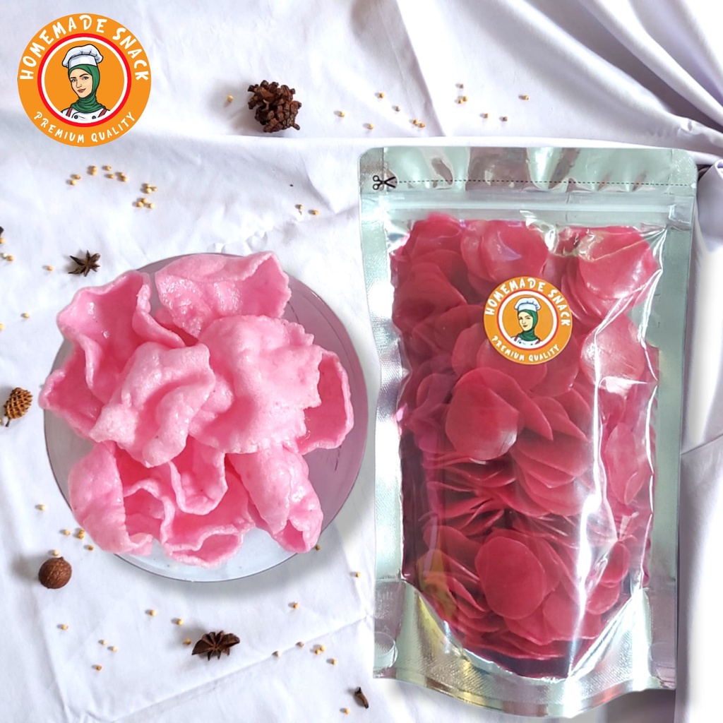 

Homemade Snack - Kerupuk Bawang Mambo Pink Krupuk Bawang Asli Kerupuk Mentah Snack Halal Kualitas Premium