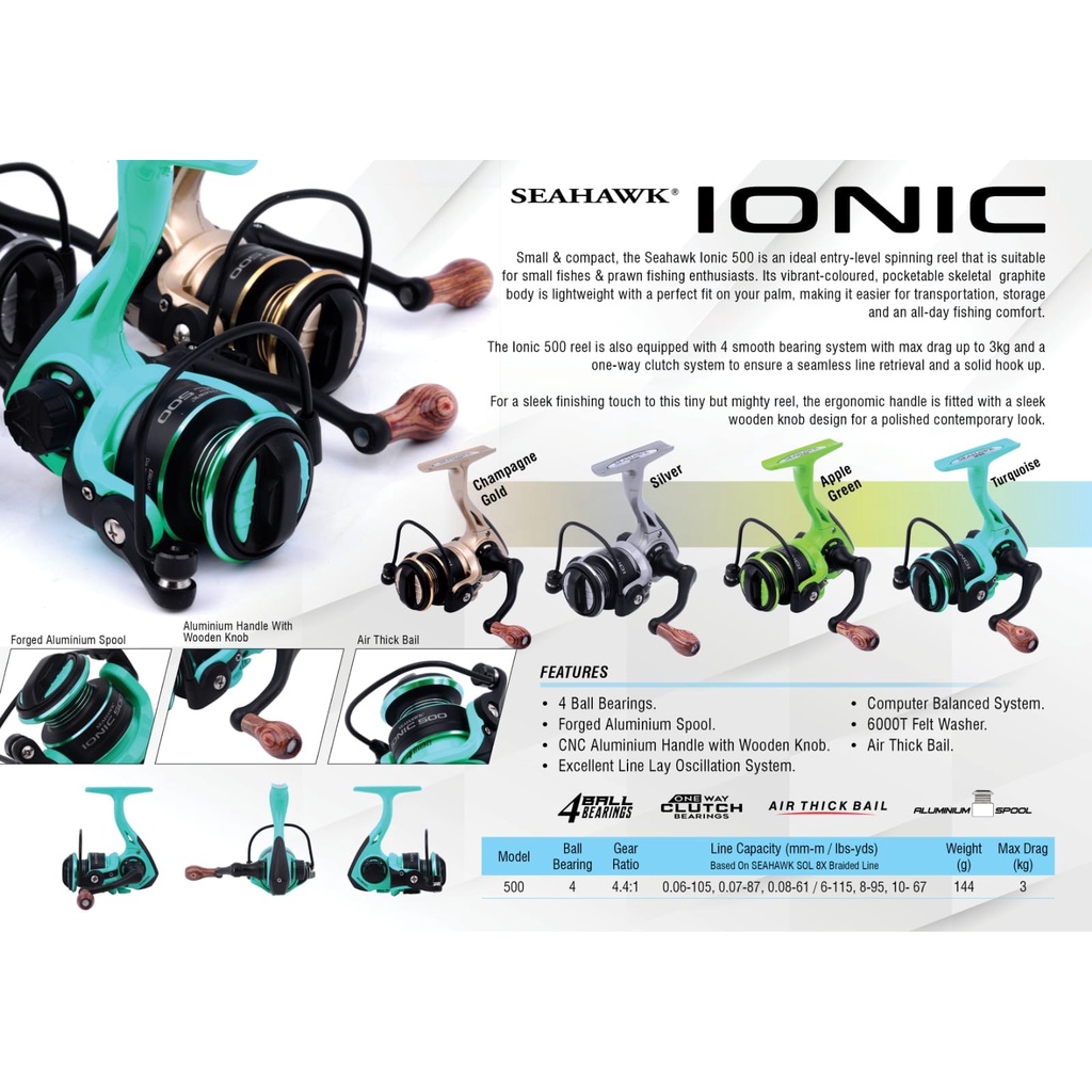 Reel SPINNING SEAHAWK IONIC 500