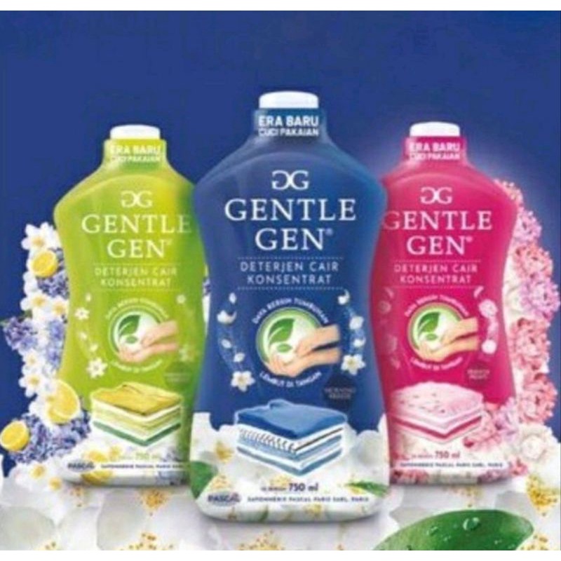 Sabun cuci pakaian gentle gen gentlegen botol 750ml 750 ml detergen cair konsentrat
