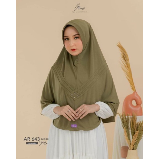 Hijab jumbo AR 643 bergo instan kerudung dewasa jilbab terbaru