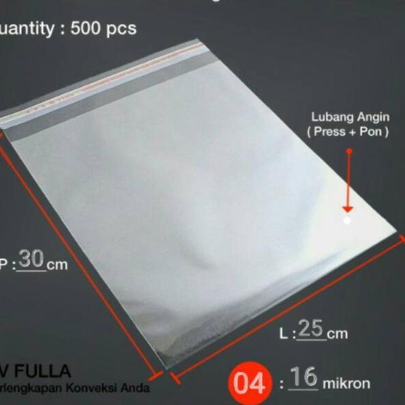 

Promo Plastik OPP Ukuran 25 x 30 cm 04 mikron 500 lembar