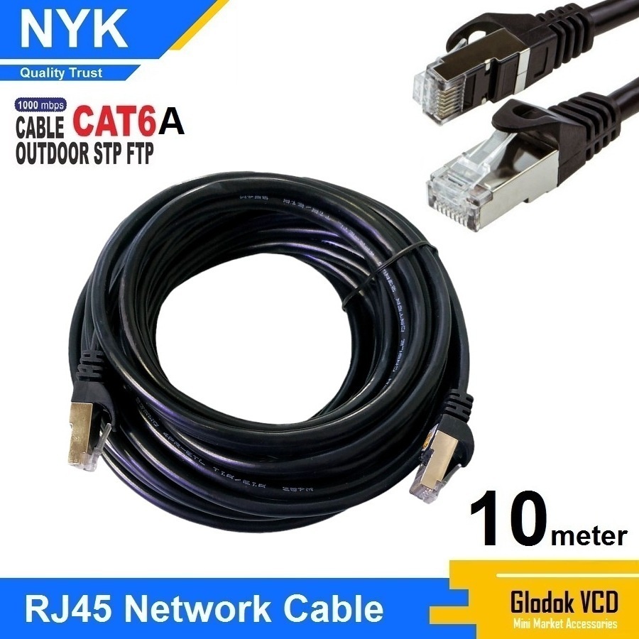 NYK Kabel Lan 10M RJ45 FTP Cat6A Ethernet Cable