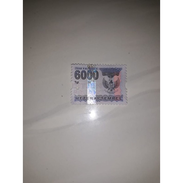 

materai 6000 tahun 2006 sampai 2009