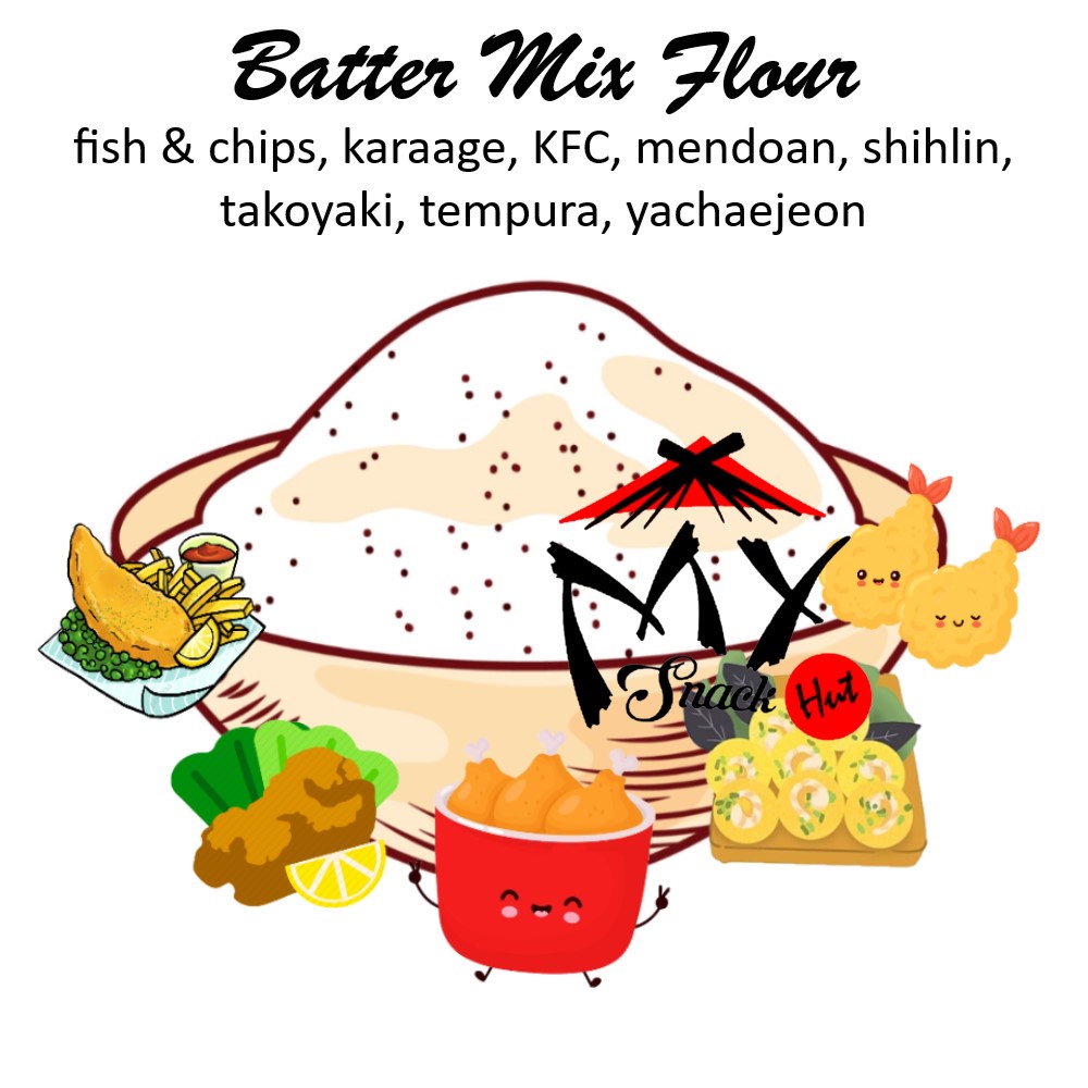 BATTER MIX FLOUR - TEPUNG BUMBU MENDOAN TEMPURA KARAGE FISH N CHIP PANCAKE JEPANG KOREA SERBAGUNA