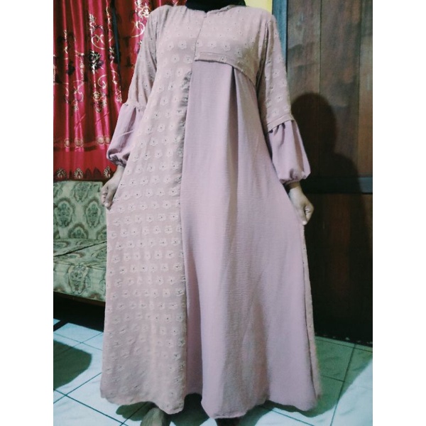 Gamis Cringkel Emboss Brand Zhafira