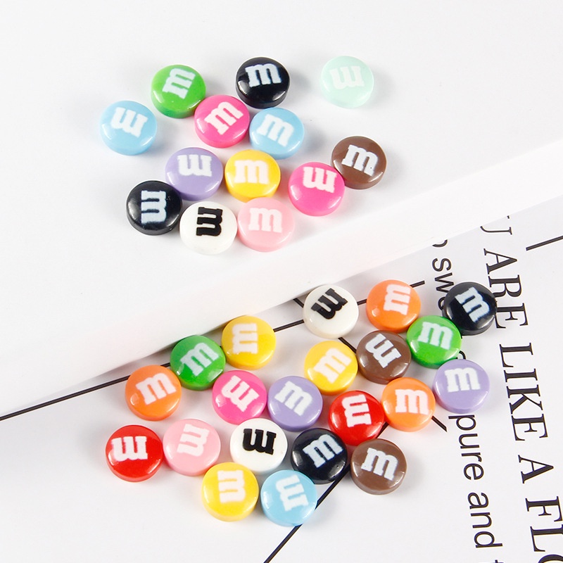 @shinydiy 30pcs Crocs Jibbitz Rainbow M bean Shoe Charms Untuk Pria Dan Wanita | Jibbitz Untuk【asesoris wanita】