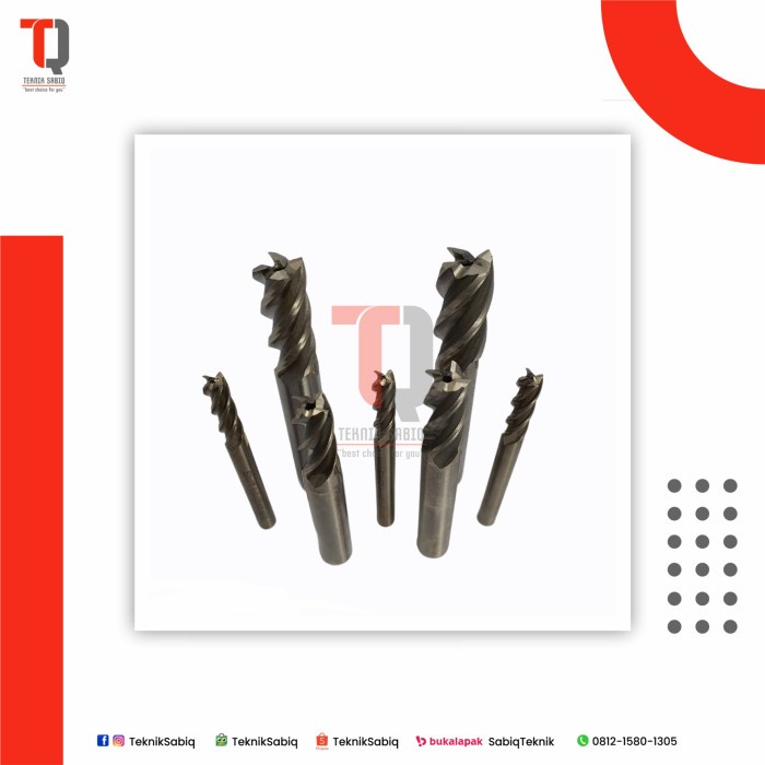 Endmill 22mm 4 flute - endmill 22 mm 4f hss - endmill hss 22mm SWT