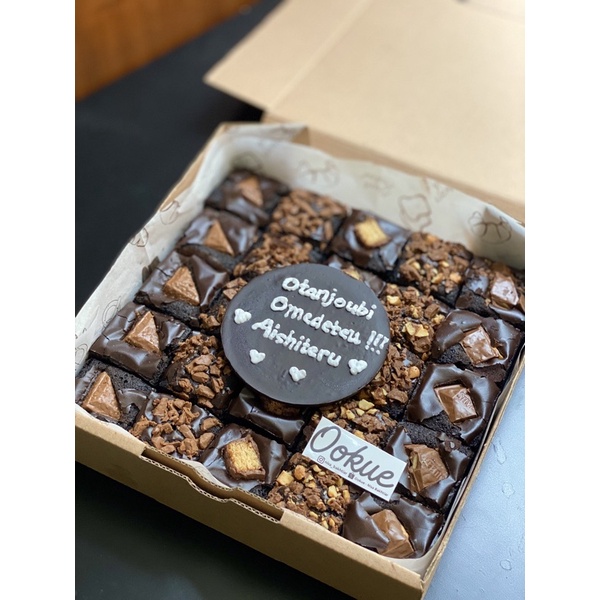 

PO Fudgy brownies mix hampers natal birthday cake