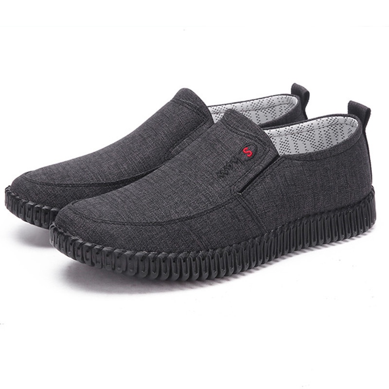 Beijing Kain Sepatu Pria Tipis Sepatu SlipOn Nonslip Tendon Sole Ayah  Kanvas Casual Sepatu Ukuran B