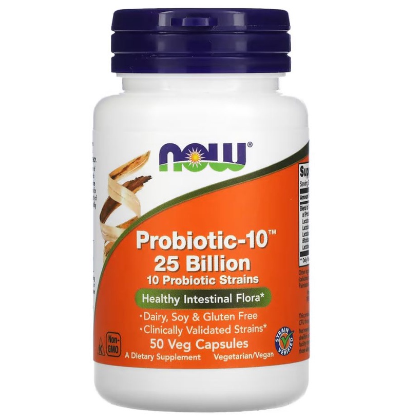 Now Foods Probiotic 10 25 Billion 50 Veg Cap Now Probiotik ORI USA