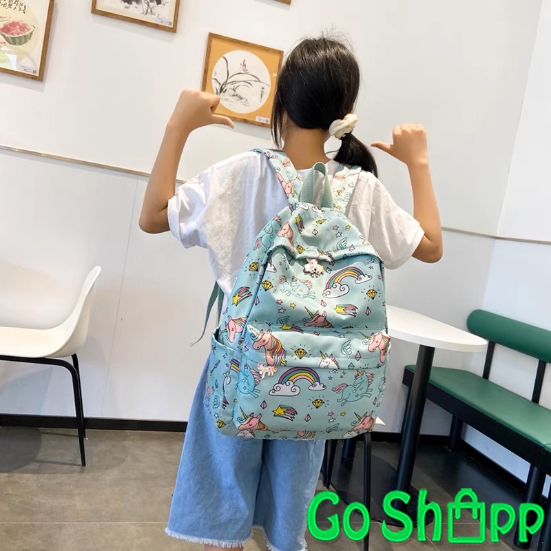 Tas Ransel Backpack Wanita Import Premium High Quality Karakter Unicorn Lucu Terbaru Kekinian - Tas Sekolah Anak Perempuan Fashion Korea BK24