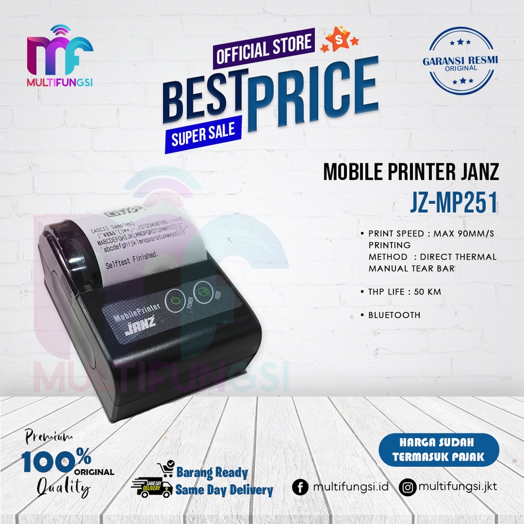 Printer Thermal JANZ Mobile JZ-MP251 Garansi Resmi