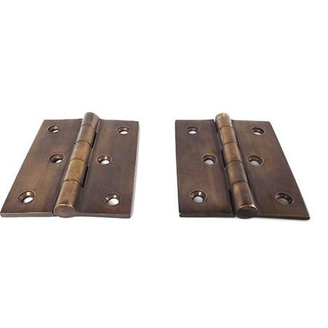 4" Solid Brass Door Hinge / Engsel Pintu Kayu Kuningan Asli Antiq