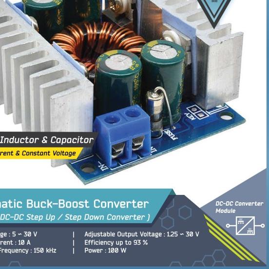 Automatic DC-DC Buck-Boost Converter + Constant Current | 10A 100W