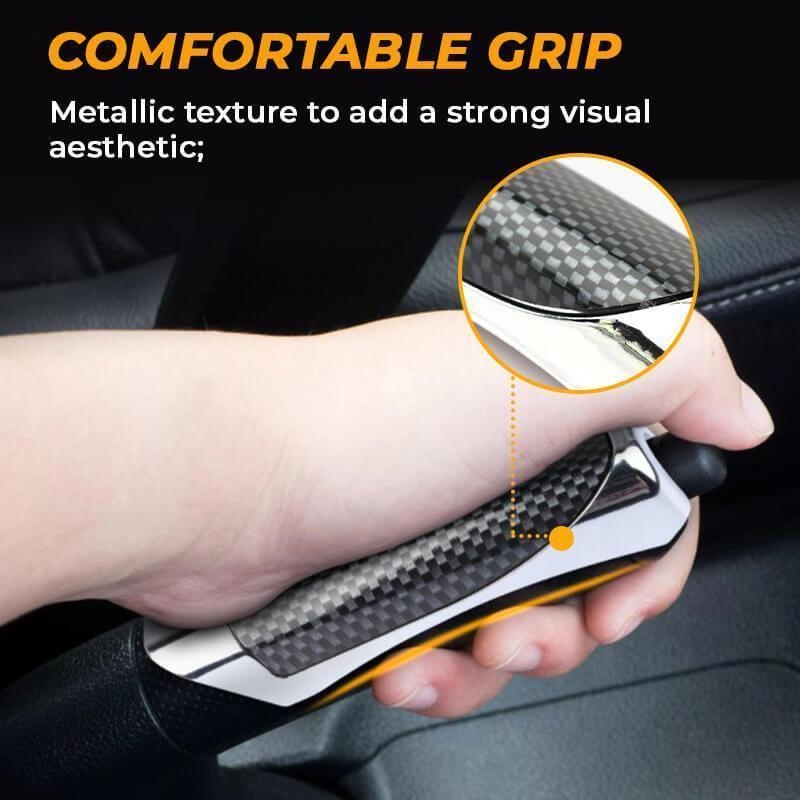 Cover Pelindung Rem Tangan Mobil Universal Bahan Serat Karbon Anti Slip Tahan Lama
