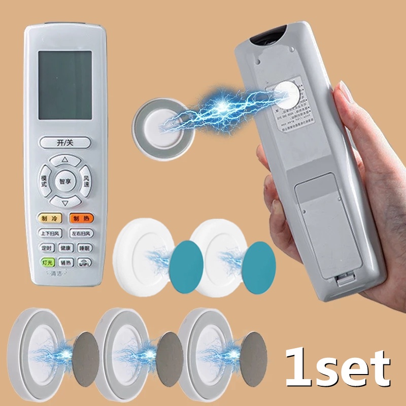 1 Set Kait Holder Remote Control Magnetik Kuat Untuk Dinding Rumah