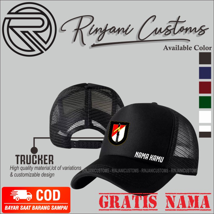 TOPI JARING RIDER TNI-AD,GRATIS NAMA/JARING TNI/JARING RIDER