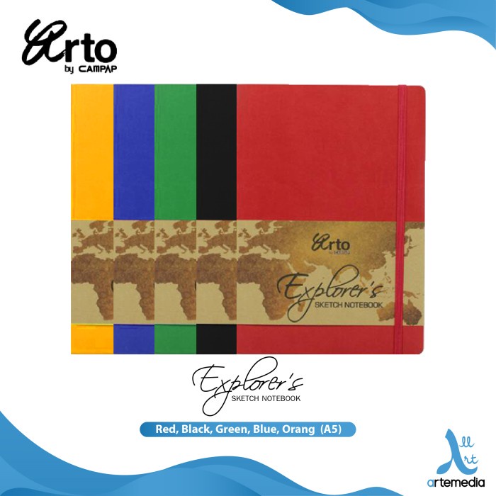

Buku Sketsa Arto A5 Explorer Synthetic Soft Cover Notebook Sketchbook
