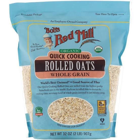 

Bob's Red Mill Organic Quick Cooking Rolled Oats 907, 454 gr