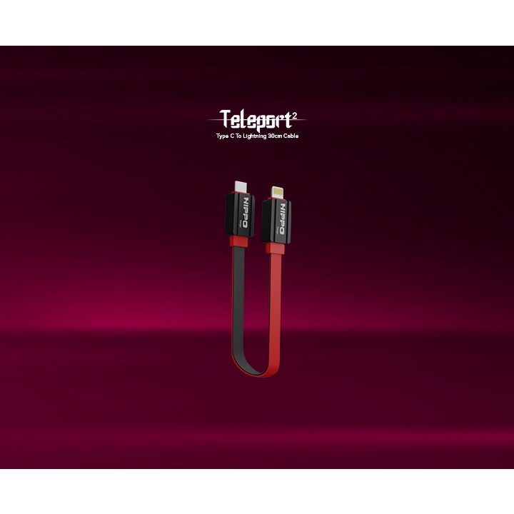 Hippo Kabel Data Teleport 2 TYPE C to Lightning PD 18W Quick Charge 3.0 Fast Charging iPhone Power Delivery Data Cable
