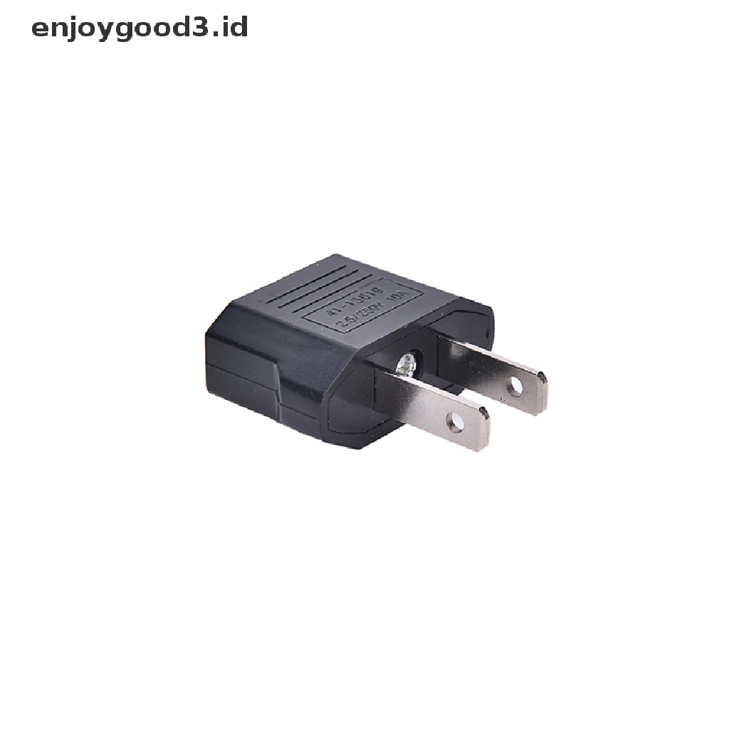 4pcs Adapter Konverter Power Jack Euro Ke US USA Untuk Travel