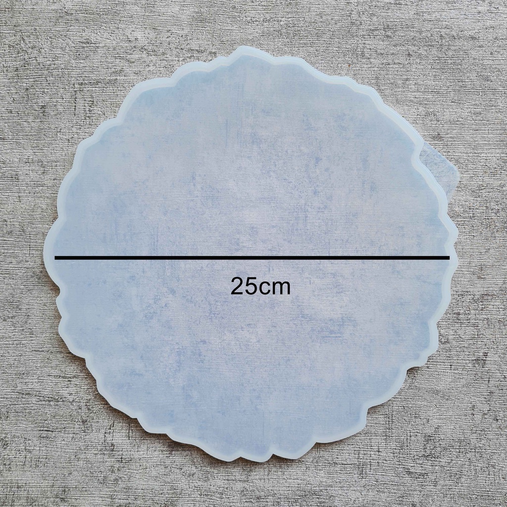 BYFE CETAKAN SILIKON RESIN ROUND ABSTRACT Dia 25 dan 33cm untuk Kerajinan Resin