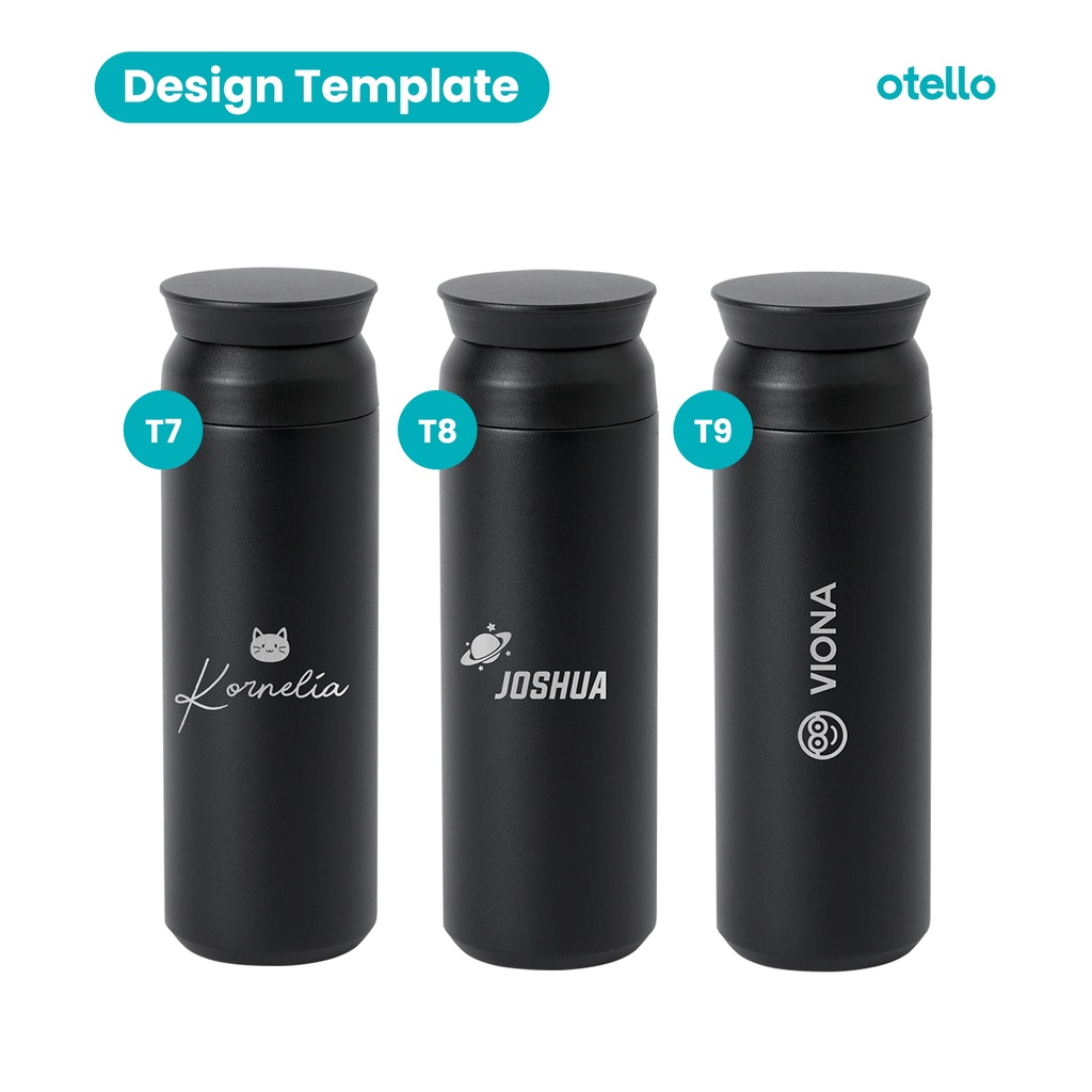 Otello Tumbler Custom Ukir Nama Termos Botol Air Minum Travel Hadiah Kado Tumblr Engraved