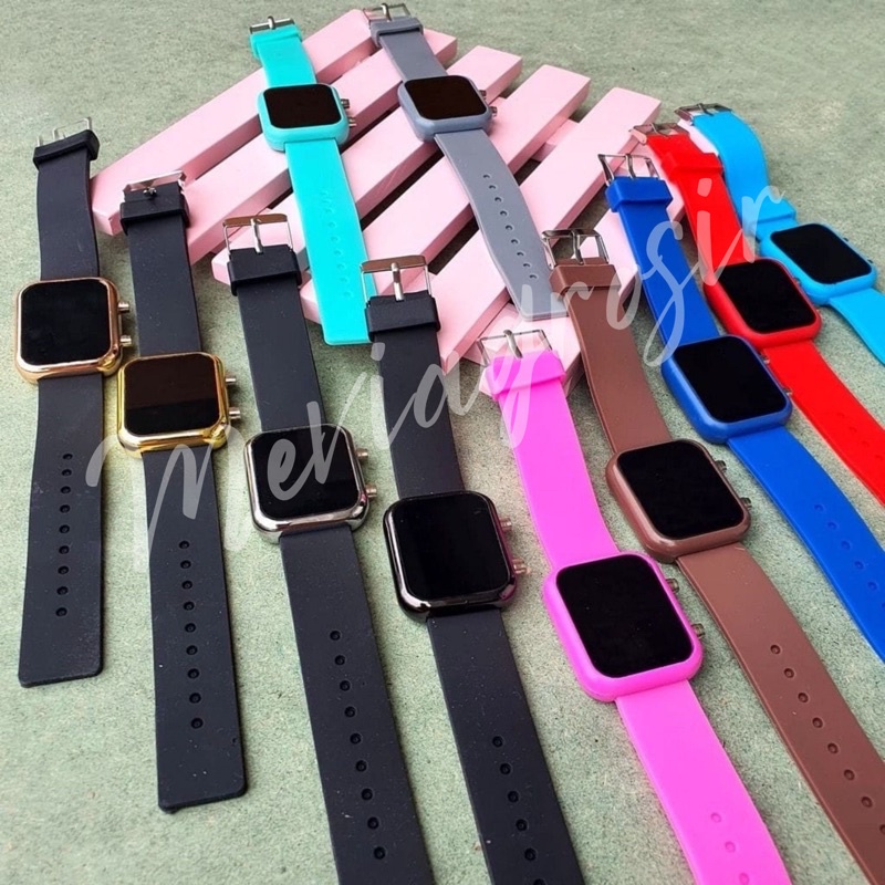 JAM TANGAN LED TOUCH WATCH LED PRIA WANITA MURAH JAM TANGAN WANITA LED WATCH DIGITAL RUBBER JAM TANG