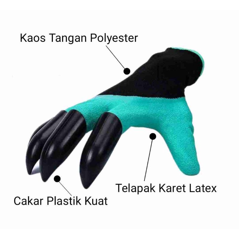 SARUNG TANGAN 1 PASANG ADA CAKAR / UNTUK 2 TANGAN KANAN &amp; KIRI ADA CAKAR