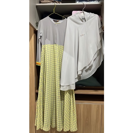 Preloved SISESA grey yellow (DRESS)