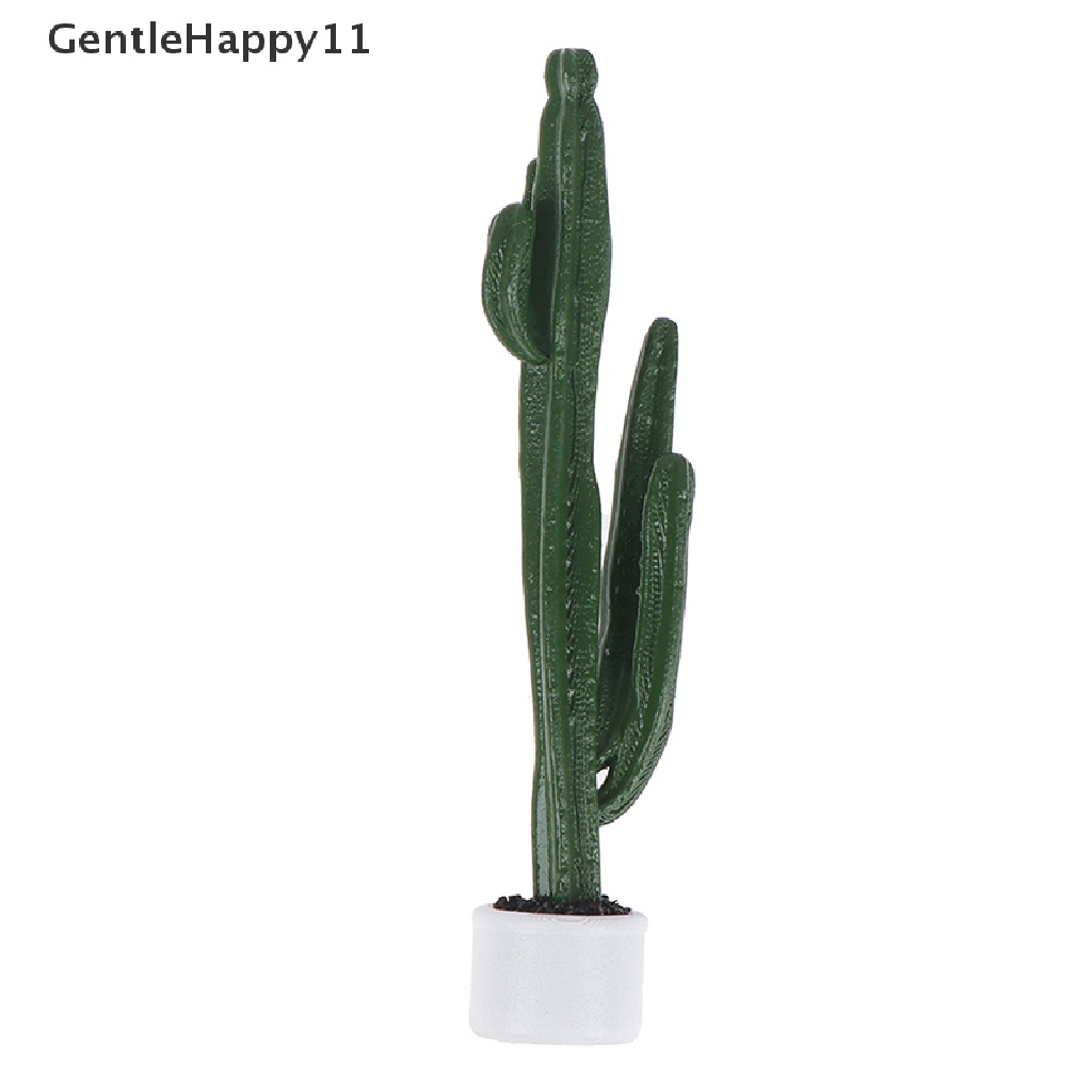 Gentlehappy 1:12rumah Boneka Miniatur Kaktus s Model Pohon Pot Dekorasi Rumah Mainan id